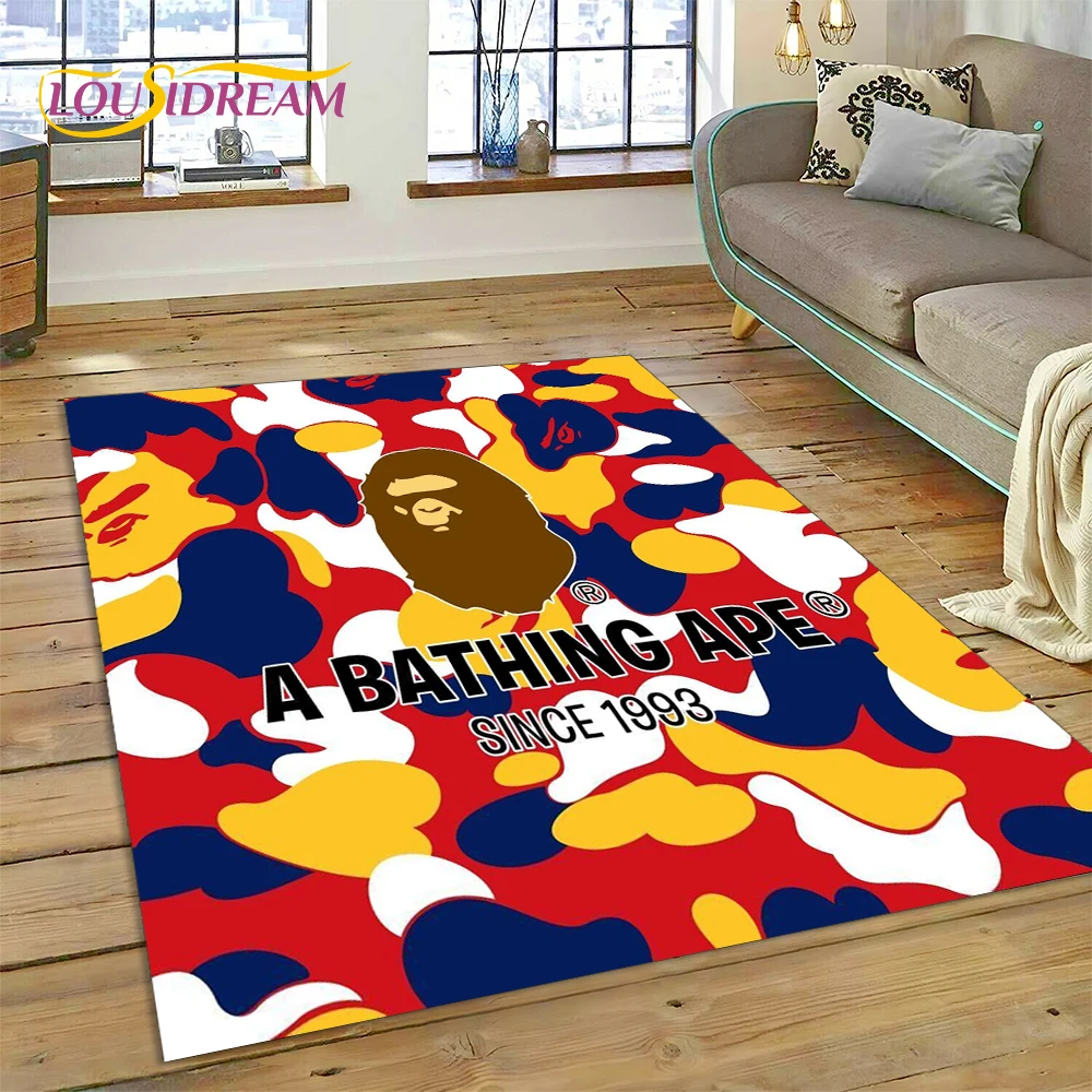 Home Decor Game Online - 3D-Druck B-BAPE Modischer Teppich für Schlafzimmer,