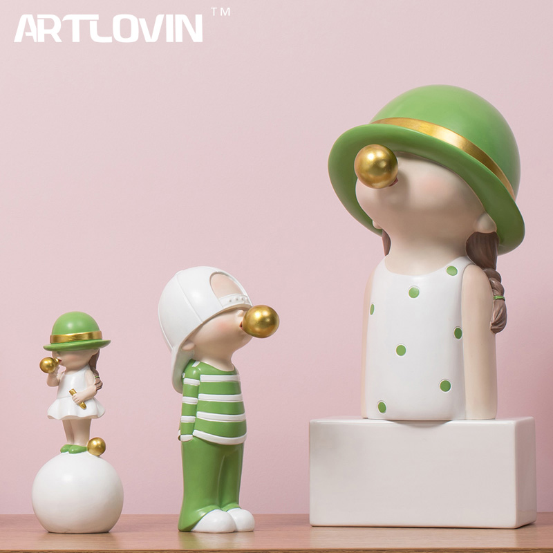 Home Decor Y2K - ARTLOVIN Nordic Stil Charakter Figuren Kinder