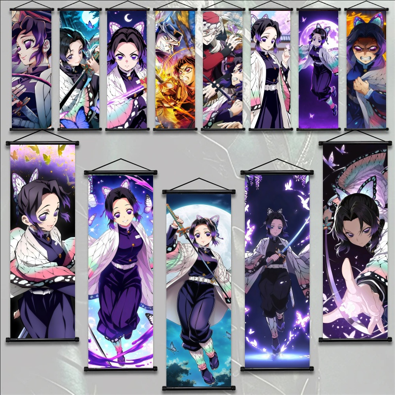 Home Decor Happy - Shinobu Kocho Demon Slayer Kunststoff-Wandbehang, Anime-Wandkunst