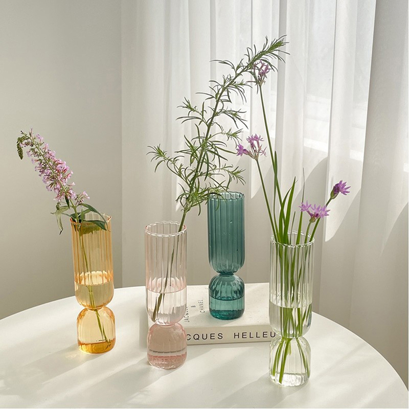 Glass Vase Nordic - Nordische Glasvase kleine Glas vasen Blumen