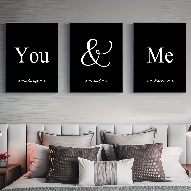 Home Decor Quotes - 3-teiliges Set Nordische „Du und ich“-Zitate
