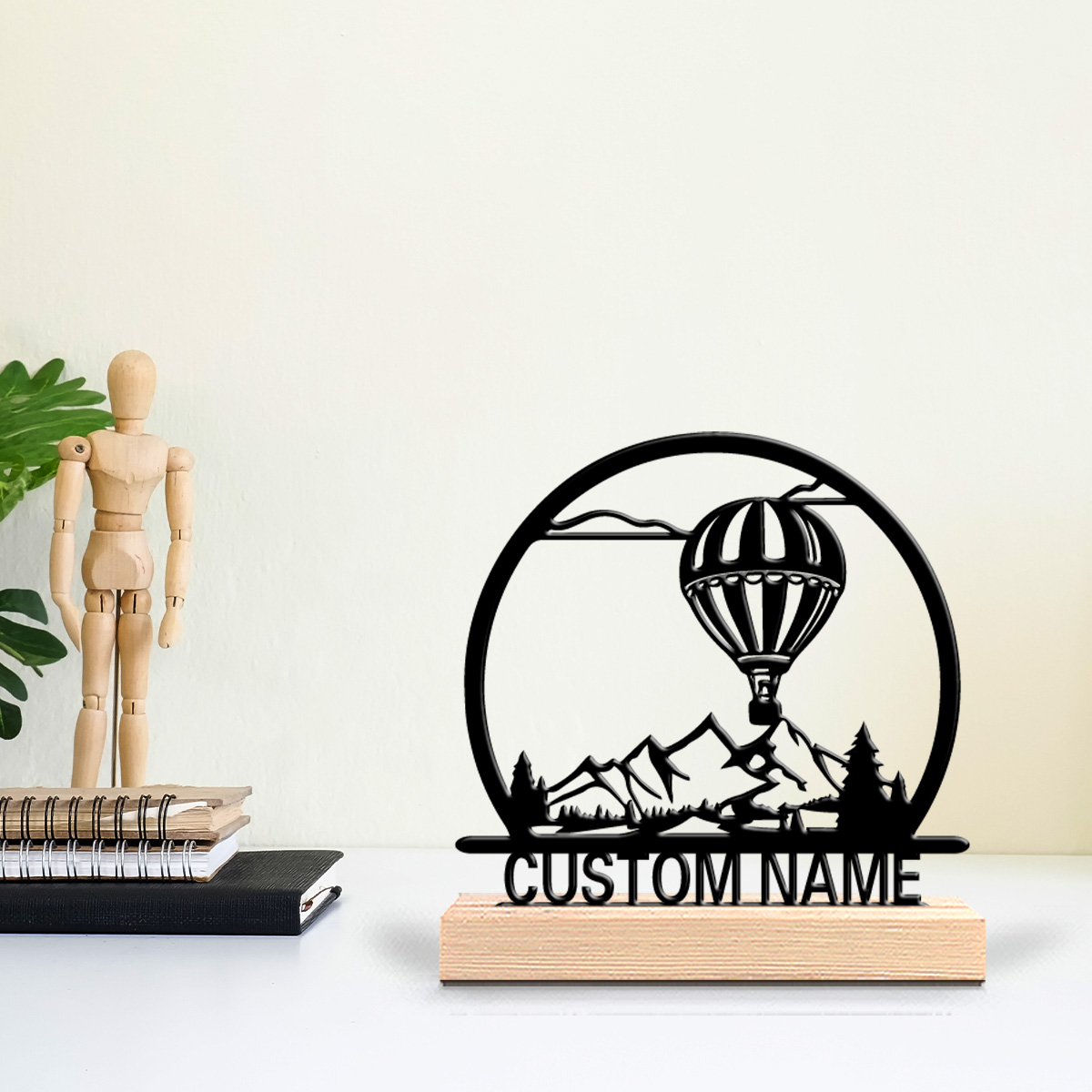 Home Decor Names - 1 Stück Heißluftballon mit individuellem Namen,