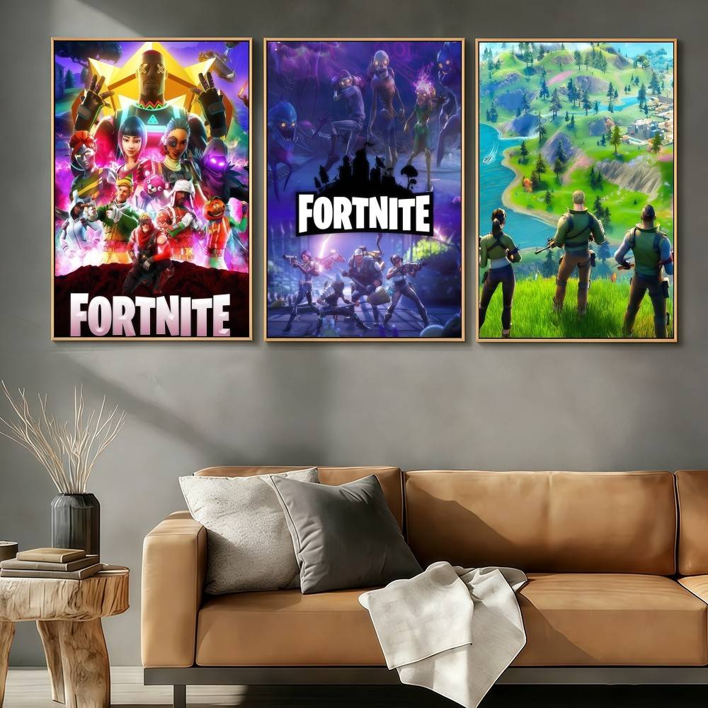 Home Decor Game Online - F-FORTNITES-ES Online-Spiel Poster Aufkleber Kunstdruck Retro
