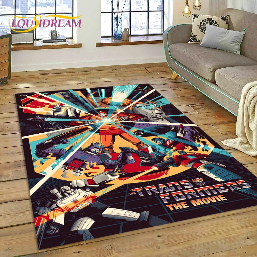 Home Decor Game Online - Cartoon T-Transformers Autobots 3D-Teppich für Schlafzimmer,