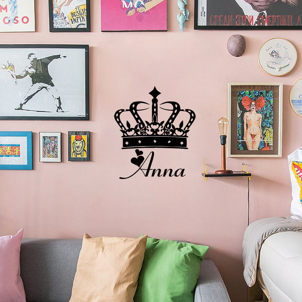 Home Decor Sticker - 1 Stück Excellent Queen personalisierte Text-PVC-Wandaufkleber,