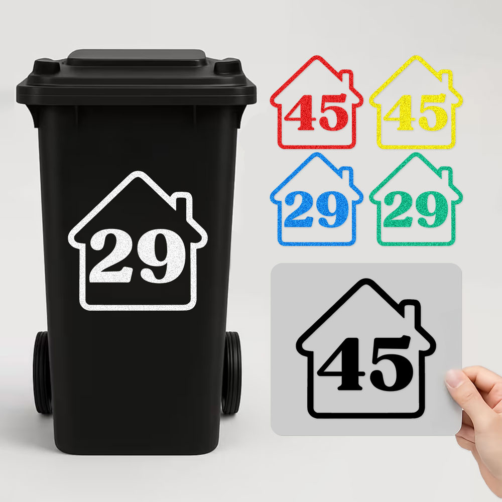 Home Decor Sticker - 3 Stück personalisierte reflektierende Hausnummern-Aufkleber für
