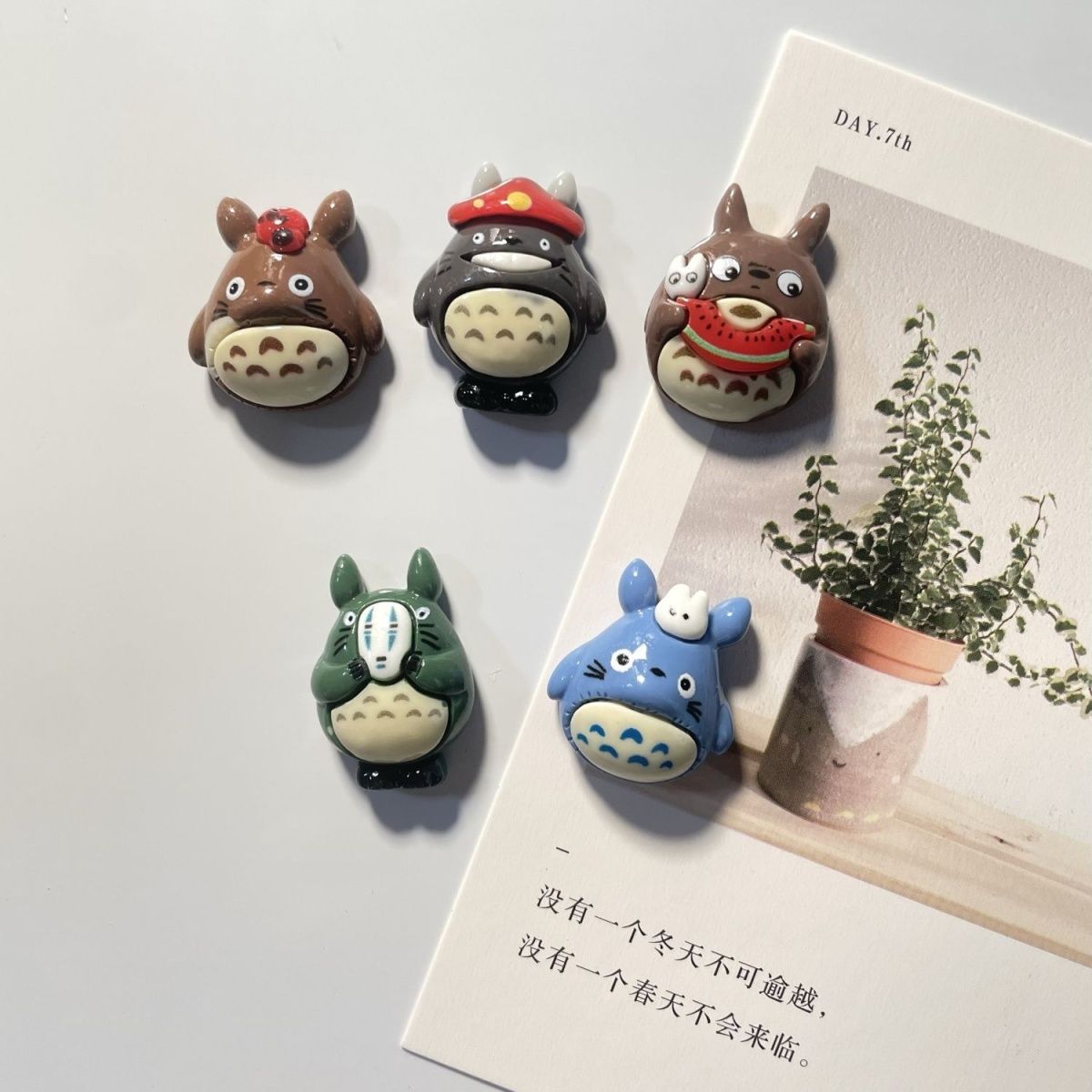 Home Decor Sticker - Totoro Anime Harz-Kühlschrankmagnet Niedliche Cartoon-Figur Magnetischer