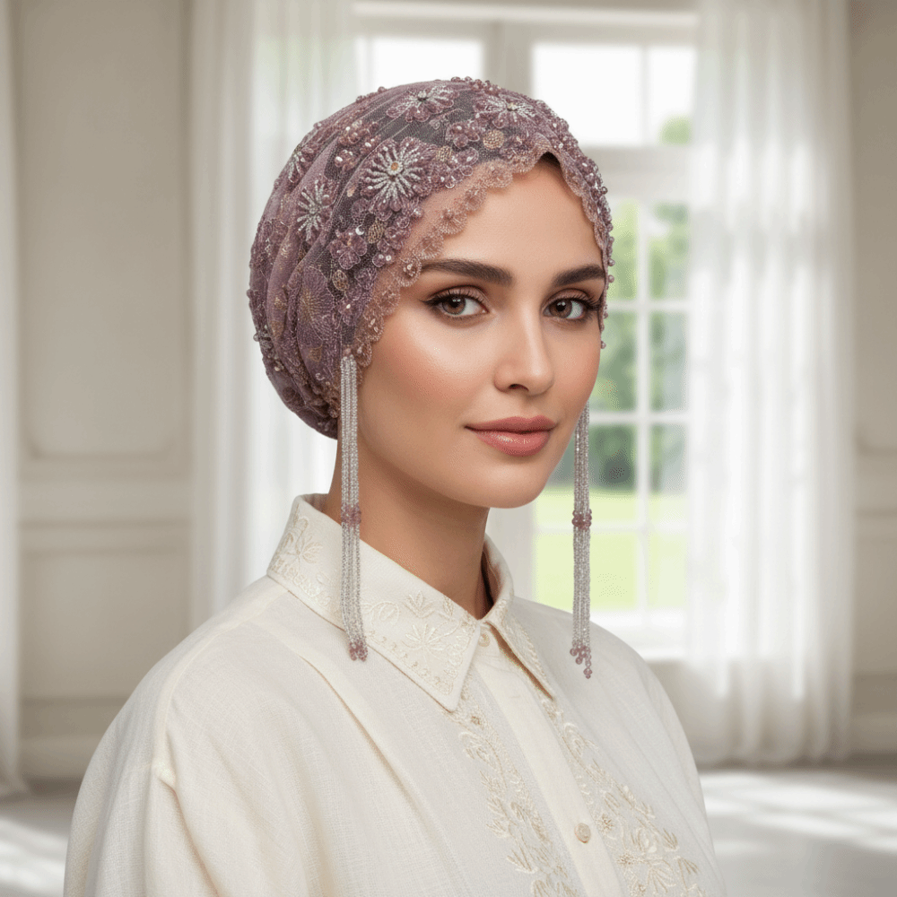 Glänzender Perlen-Turban mit l – Home Decor Indonesia Bewertung und Preis