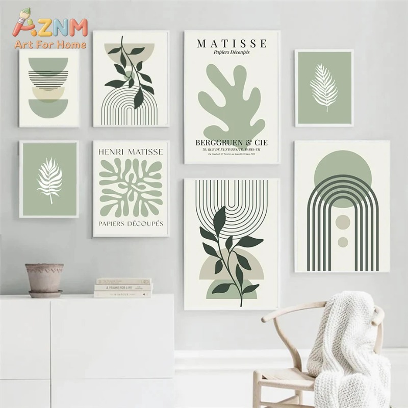 Salbeigrünes Blatt-Geometrie-L – Home Decor Green Bewertung und Preis