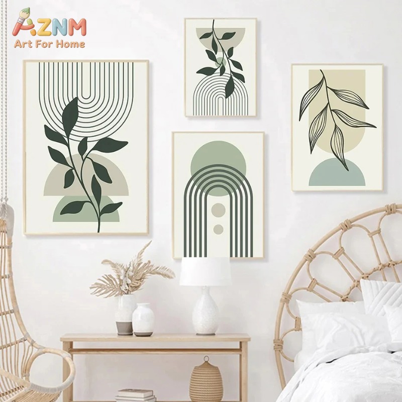 Salbeigrünes Blatt-Geometrie-L – Home Decor Green Bewertung und Preis