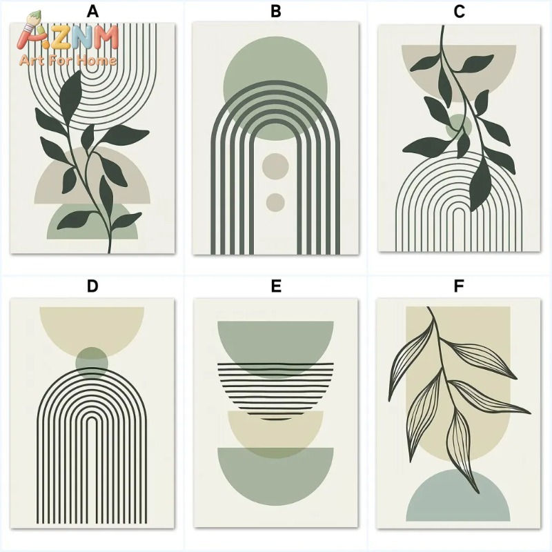 Salbeigrünes Blatt-Geometrie-L – Home Decor Green Bewertung und Preis