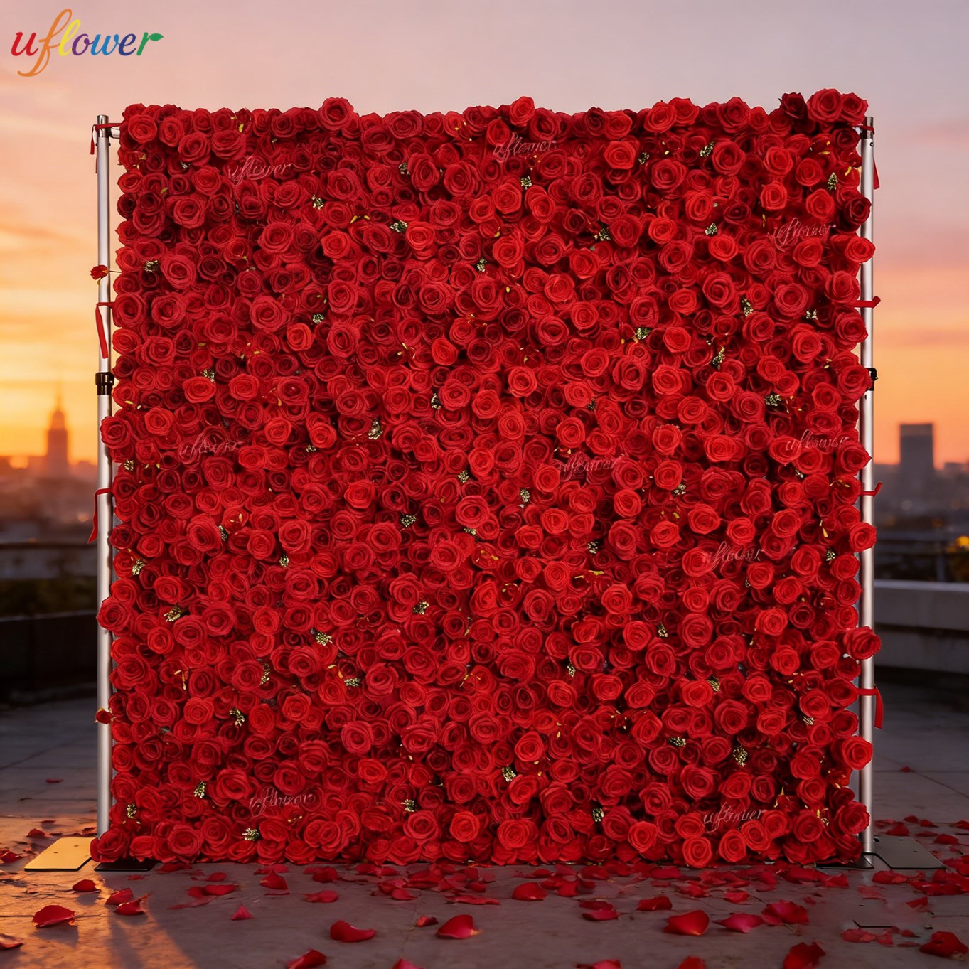 Uflower Rote Rose Künstliche B – Home Decor Event Bewertung und Preis