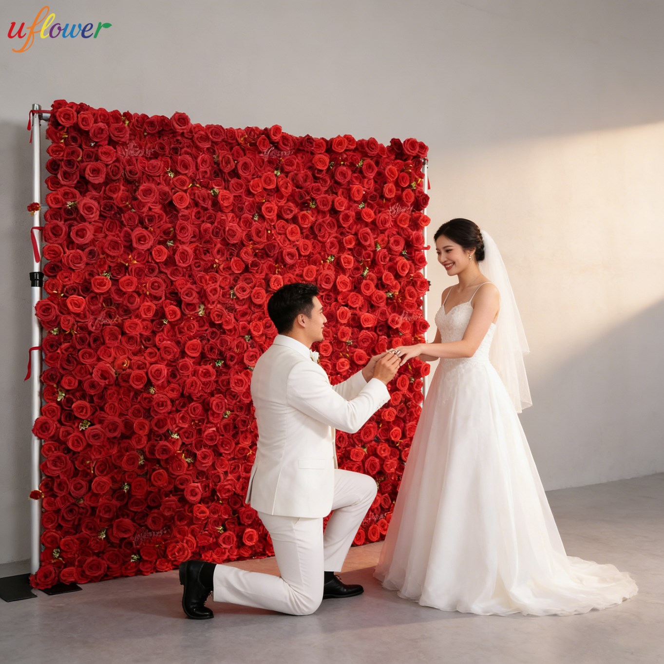 Uflower Rote Rose Künstliche B – Home Decor Event Bewertung und Preis