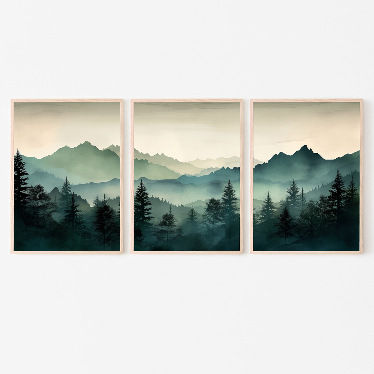 3-teiliges Set Abstrakte Salbe – Home Decor Green Bewertung und Preis
