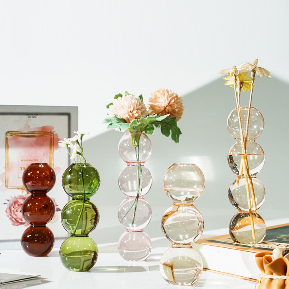 Einfache Stil Bunte Glas Vase  – Glass Vase Nordic Bewertung und Preis