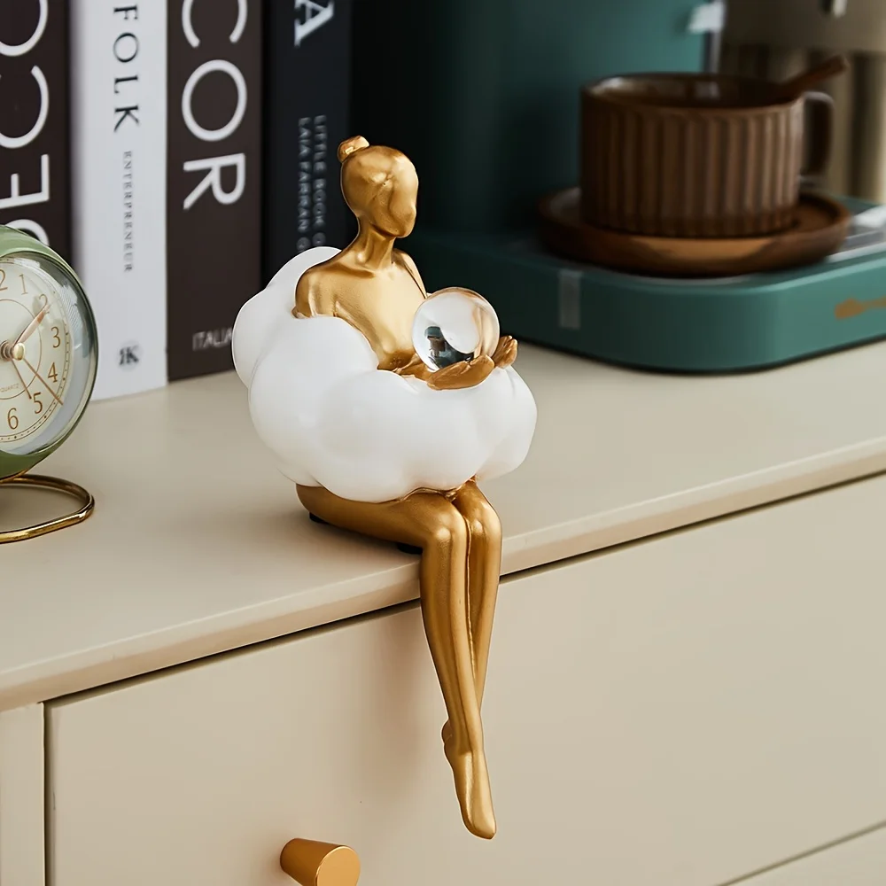 Wolken mädchen Skulptur abstra – Home Decor Y2K Bewertung und Preis