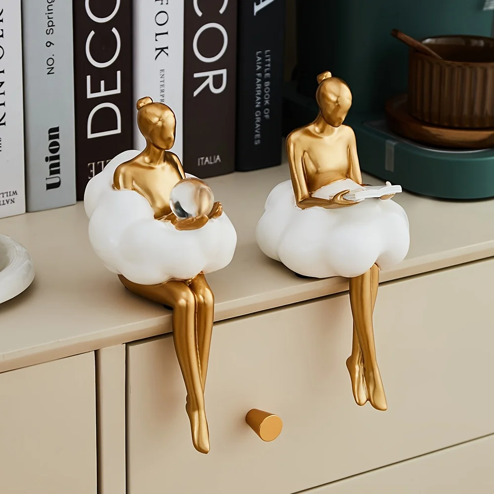 Wolken mädchen Skulptur abstra – Home Decor Y2K Bewertung und Preis