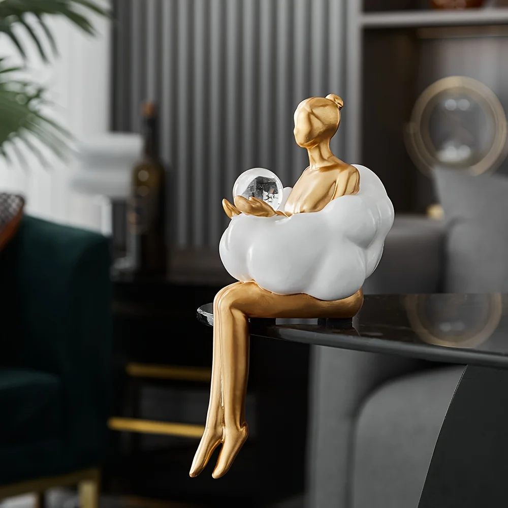 Wolken mädchen Skulptur abstra – Home Decor Y2K Bewertung und Preis