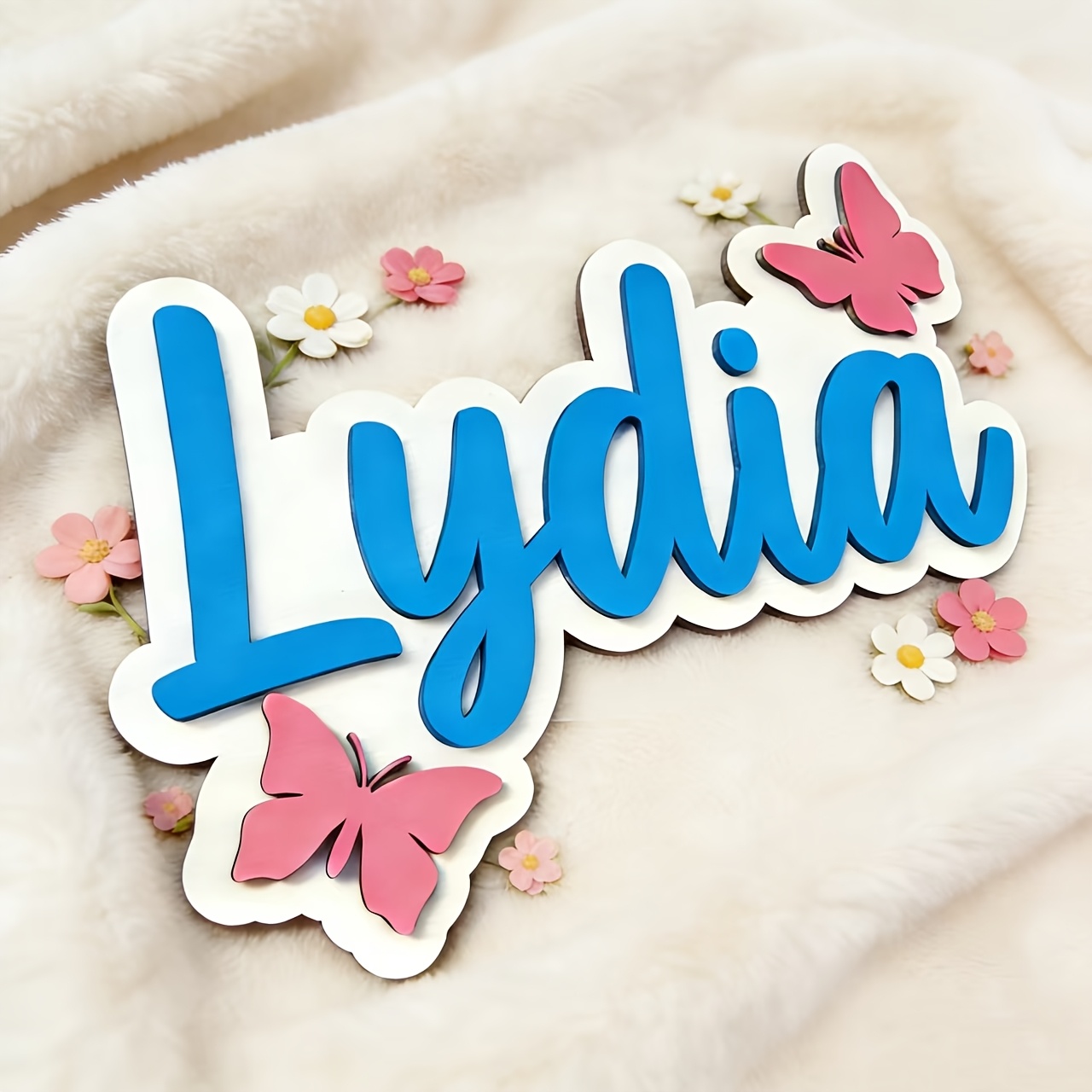 Personalisiertes blau-rosa Sch – Home Decor Names Bewertung und Preis