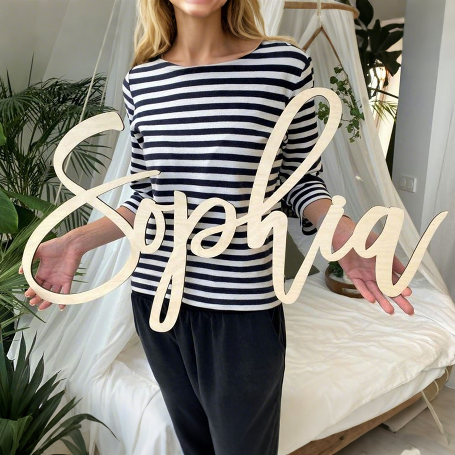 1 Stück personalisierte Holz-N – Home Decor Happy Bewertung und Preis