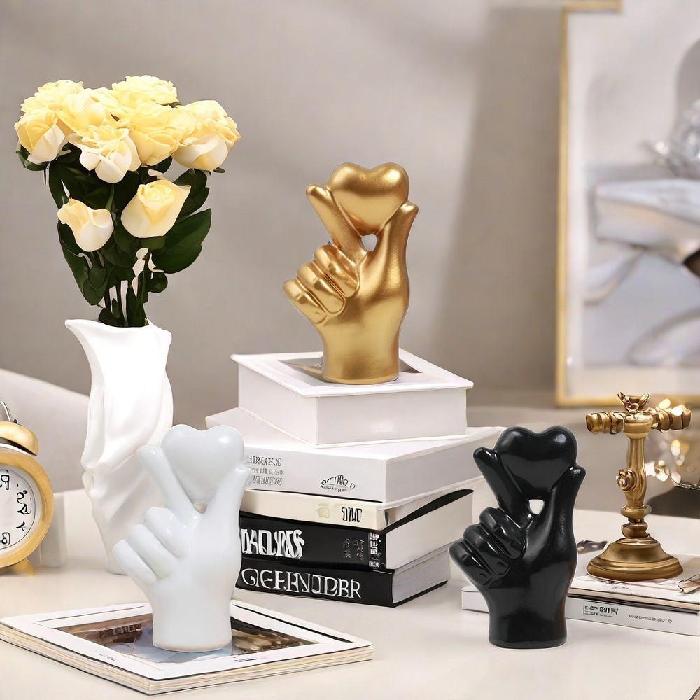 Herz Hand Geste Statuen Skulpt – Home Decor Y2K Bewertung und Preis