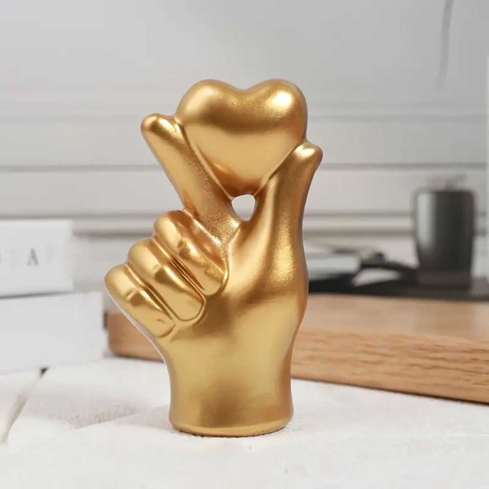 Herz Hand Geste Statuen Skulpt – Home Decor Y2K Bewertung und Preis