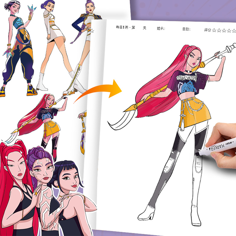 Malbücher Anime Cartoon Linien – Canvas Painting Bewertung und Preis