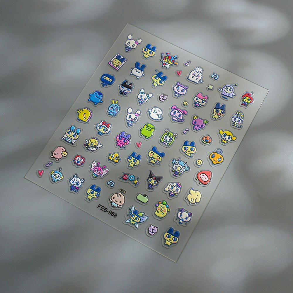 Tamagotchi Cartoon 3D-Reliefau – Home Decor Sticker Bewertung und Preis