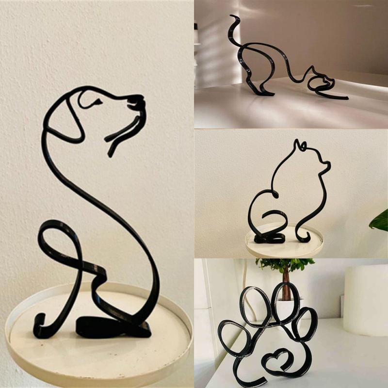 Hund Kunst Skulptur Metall Hun – Home Decor Y2K Bewertung und Preis