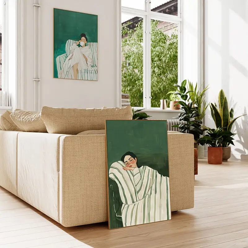2-teiliges Set Abstrakte Figur – Home Decor Green Bewertung und Preis