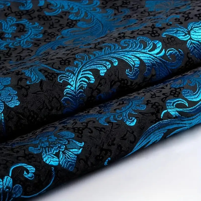 3D Blauer Phönixschwanz-Brokat – Home Decor Fabric Bewertung und Preis