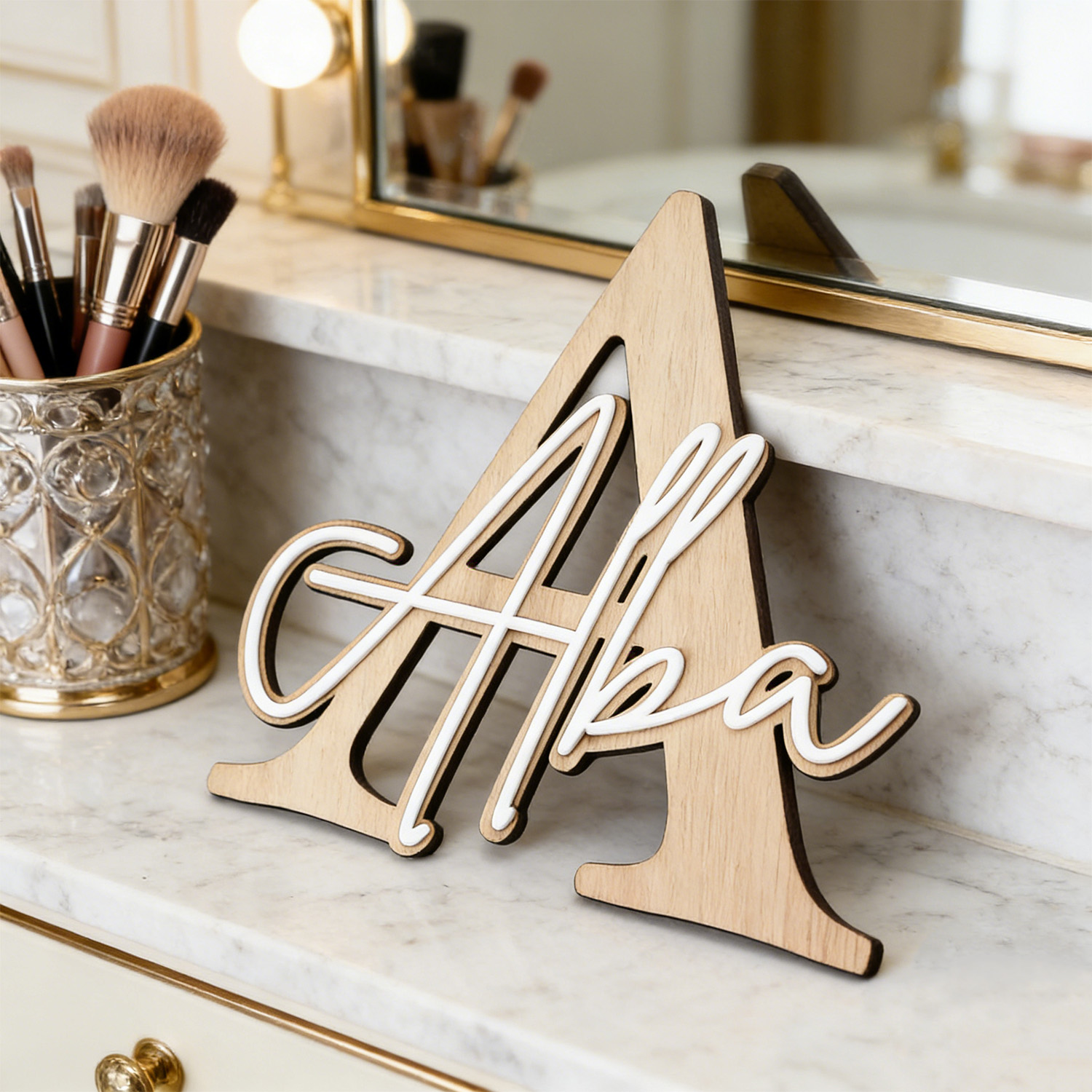 1 Stück Doppelschichtige Holz- – Home Decor Happy Bewertung und Preis