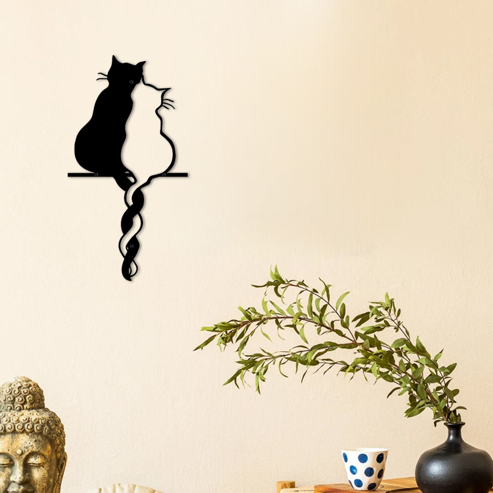 Metallliebhaber Katze Wandkuns – Home Decor Y2K Bewertung und Preis
