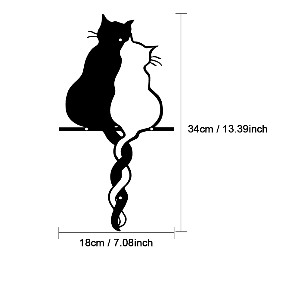 Metallliebhaber Katze Wandkuns – Home Decor Y2K Bewertung und Preis