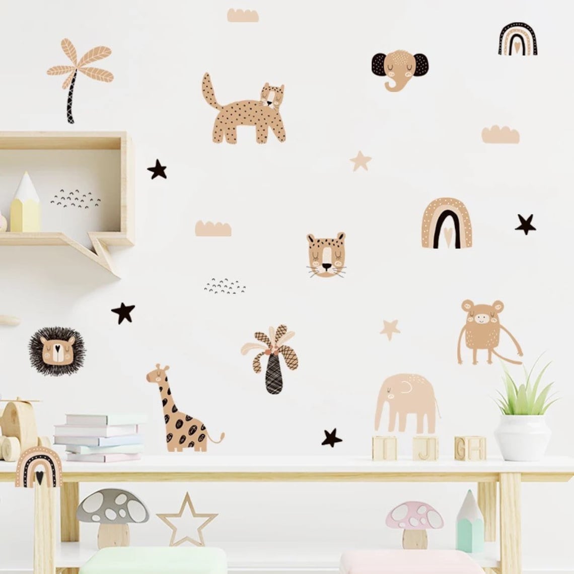 Boho Cartoon Regenbogen Stern  – Home Decor Y2K Bewertung und Preis